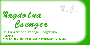 magdolna csenger business card